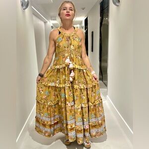 STUNNING SILK LAYERED MAXI DRESS BLANCO DE IBIZA